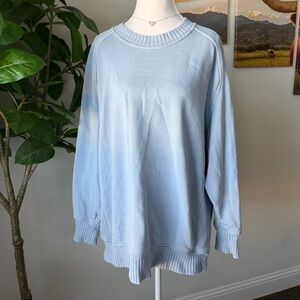 Aerie Soft Blue Textured Sweatshirt